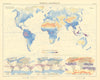 World Climatology. Precipitation, Air movements, Storm tracks. TIMES 1958 map