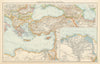 Eastern Mediterranean sea. Nile delta. Suez canal. THE TIMES 1895 old map