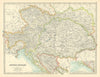 AUSTRIA-HUNGARY. Dalmatian coast. Bosnia. Railways. JOHNSTON 1911 old map