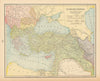 Turkish/Ottoman Empire In Europe and Asia. Turkey Balkans. CRAM 1894 old map