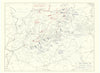 World War 1. East Prussia 20-23 August 1914. Tannenberg Campaign 1959 old map