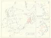 World War 1. Battle of Jutland 30-31 May 1916 movements 1959 old vintage map