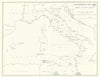 World War 2. Invasion of Sicily 1943. General plan for landings 1959 old map