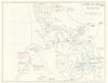 World War 2. 23-26 October 1944 Battle for Leyte Gulf 1959 old vintage map