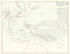 World War 2. East Asia Pacific Theatre Aug 1942-Jan 1945 area recovered 1959 map