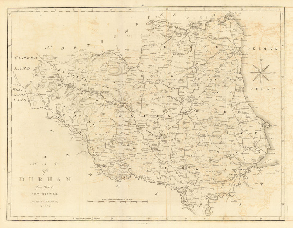 "A map of Durham from the best authorities". County map. CARY 1806 old