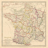 FRANCE IN PROVINCES. Shows provinces <1790. Original hand colour.SDUK 1844 map