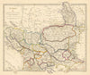 BALKANS. Northern Ottoman provinces. Wallachia Bulgaria Albania. SDUK 1844 map