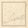 ASTRONOMY CELESTIAL. Star map. Star chart, VI. South Pole. SDUK 1830 old