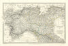 ITALY.Sardinian States,Venetian Lombardy,Parma,Modena,Bolognese.SDUK 1844 map