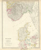 SCANDINAVIA. Denmark and Southern Norway (Norge) . SDUK 1844 old antique map