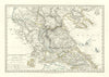 ANCIENT GREECE. Epirus Euboea Aetolia Thessalia Macedonia. SDUK 1844 old map