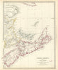 NOVA SCOTIA.& New Brunswick Quebec Prince Edward's Island.Canada.SDUK 1844 map