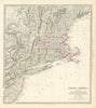 USA.New York Maine Massachusetts Connecticut New Jersey NH RI VT.SDUK 1844 map