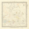 ASTRONOMY CELESTIAL. Star map. Star chart, V. North Pole. SDUK 1847 old