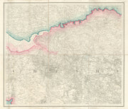 OS #80 Mersey Valley & Cheshire Plain. Warrington Runcorn Chester 1842 old map