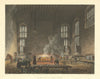 The Kitchen at Christ Church. Ackermann's Oxford University 1814 old print