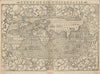 Typus Orbis Universalis. World. America. Terra Florida. MÜNSTER 1572 old map