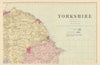 YORKSHIRE (North East). Scarborough Whitby. Antique county map by GW BACON 1884