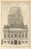 A Perspective View of the Bank of England by William Henry Toms 1760 old print