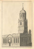 The church of St. Magnus the Martyr, London Bridge by Benjamin Cole 1760 print