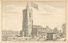 A South West Prospect of St Dunstan's Church, Stepney by Benjamin Cole 1760