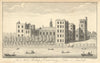 The Archbishop of Canterbury's Palace at Lambeth by Benjamin Cole 1760 print