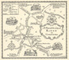 A plan of the City of Ripon in Yorkshire by A.E. Taylor c1934 old vintage map