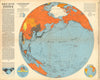 World War 2 Pacific Arena persuasive map. Richard Edes Harrison for Fortune 1942