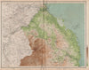 NORTHUMBERLAND. Berwick-upon-Tweed Alnwick Cheviot Hills. LARGE 1903 old map