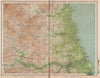 NORTHUMBERLAND. Newcastle-upon-Tyne Morpeth Sunderland Hexham. LARGE 1903 map