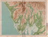 LAKE DISTRICT. Barrow Windermere Ambleside Kendal Morecambe Bay. LARGE 1903 map