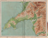 LLŶN/LLYN PENINSULA & SNOWDONIA. Wales Caernarvon Porthmadog. LARGE 1903 map