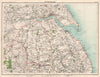 HUMBERSIDE & LINCOLNSHIRE WOLDS. Hull Grimsby Beverley Louth Doncaster 1898 map