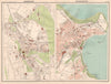 HARROGATE & SCARBOROUGH antique town city plans. BARTHOLOMEW 1898 old map