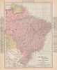 Brazil, the Guianas & eastern Bolivia. RAND MCNALLY 1912 old antique map chart