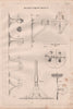 VICTORIAN ENGINEERING DRAWING. Brackets & pillow blocks &c. (2) 1847 old print