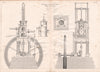 VICTORIAN ENGINEERING DRAWING. High pressure steam engine, 16 inch cylinder 1847