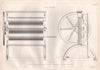 VICTORIAN ENGINEERING DRAWING. House mangle 1847 old antique print picture