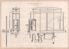 19C ENGINEERING DRAWING. 30 HP Condensing steam engine. Neilson & Mitchell 1847