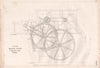 VICTORIAN ENGINEERING DRAWING. 8hp Water thrashing machine, elevation 1847