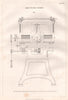 VICTORIAN ENGINEERING DRAWING. Hand planing machine. Fig 1 1847 old print