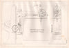 19C ENGINEERING DRAWING. Patent radial drilling machine. Joseph Whitworth 1847