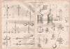 VICTORIAN ENGINEERING DRAWING. Governors for steam engines & water wheels 1847