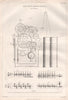 VICTORIAN ENGINEERING DRAWING. Spiral roving machine for flax end elevation 1847