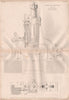 19C ENGINEERING DRAWING. Patent steam hammer. Nasmyth Gaskell, Patricroft 1847