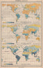 WORLD RAINFALL & WINDS. January July Mean annual. BARTHOLOMEW 1944 old map