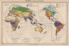 WORLD LAND UTILISATION. Farm types. nomadic dairy stock rearing &c 1944 map