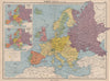 EUROPE in 1941 & 1914/38. Third Reich. Vichy France. Partitioned Poland 1944 map