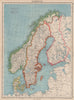 SCANDINAVIA. Sweden Norway Denmark Finland (shows < 1940 borders)  1944 map